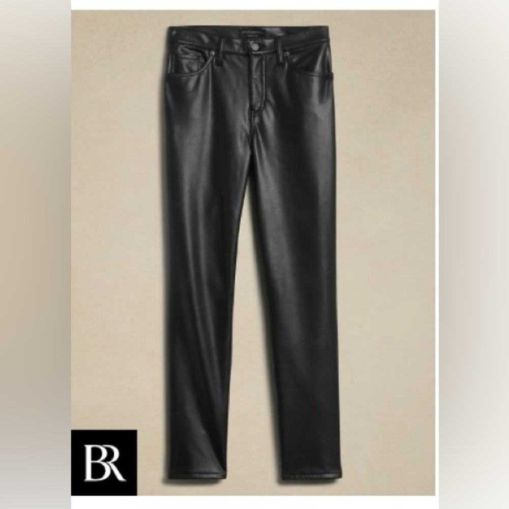 Vegan leather high rise slim pants. Size 8 petite, ordered wrong size. With tags